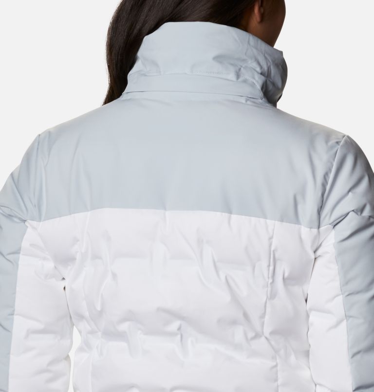 Women's Wild Card Down Jacket, Color: White, Cirrus Grey, image 10