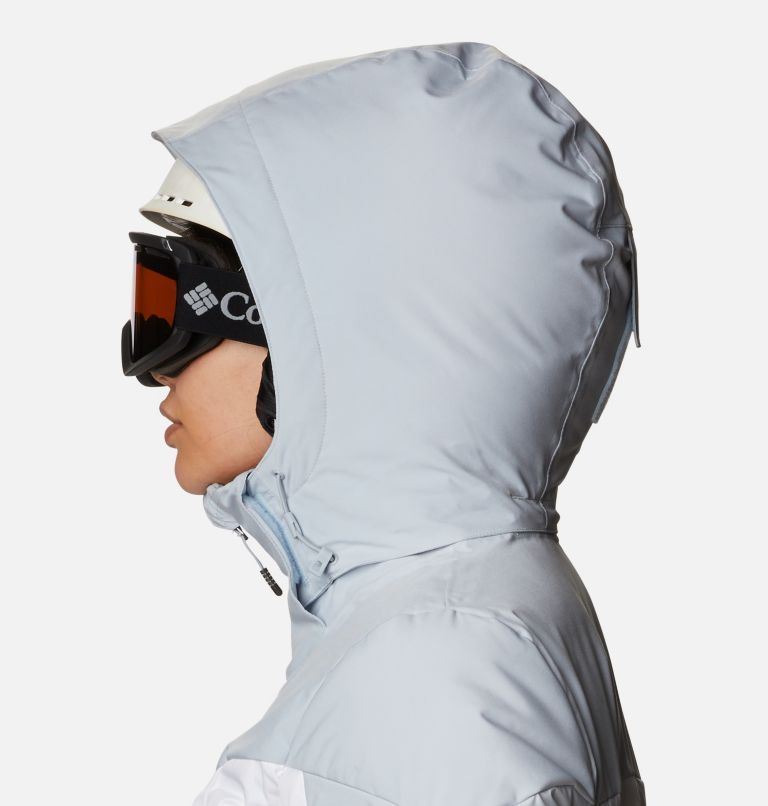 Women's Wild Card Down Jacket, Color: White, Cirrus Grey, image 11