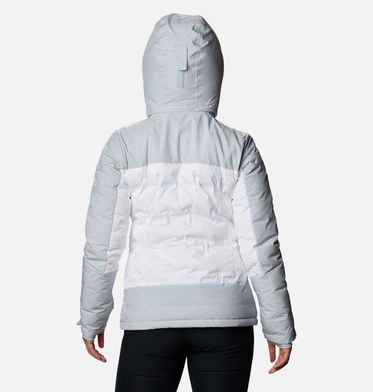 Women's Wild Card Down Jacket, Color: White, Cirrus Grey, image 2