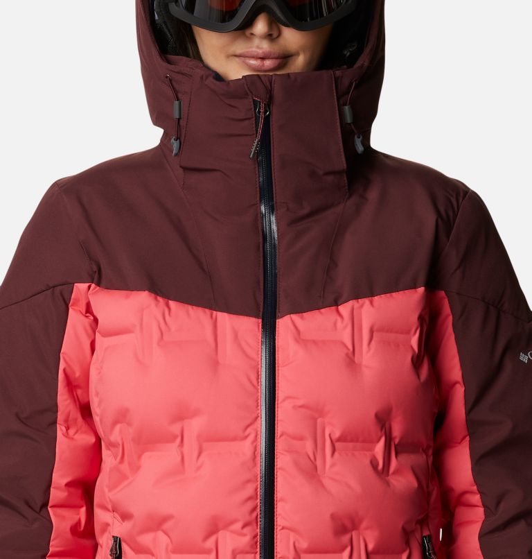 Thumbnail: Doudoune de ski Wild Card femme, Color: Bright Geranium, Malbec, image 4
