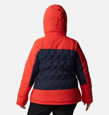 Women's Wild Card&trade; Down Jacket - Plus Size Wild Card&trade; Down Jkt | 472 | 3X, Dark Nocturnal, Bold Orange, back
