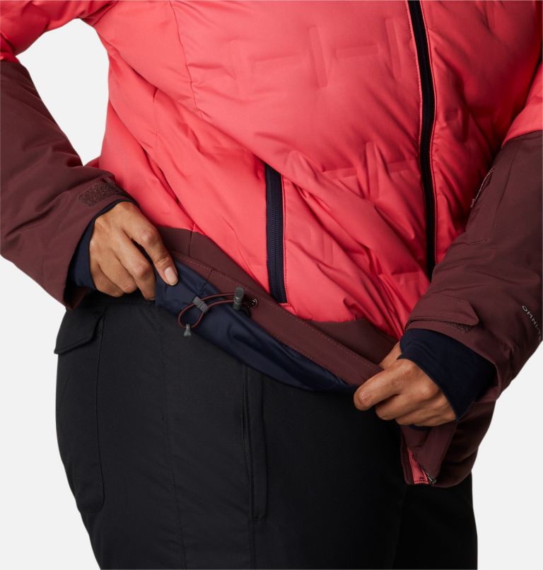 Women's Wild Card Down Jacket - Plus Size, Color: Bright Geranium, Malbec, image 12