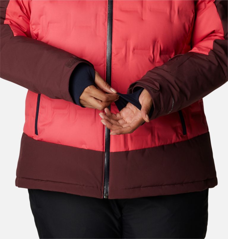 Women's Wild Card Down Jacket - Plus Size, Color: Bright Geranium, Malbec, image 13