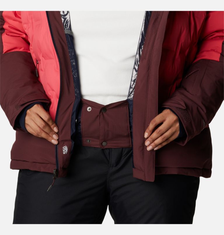 Women's Wild Card Down Jacket - Plus Size, Color: Bright Geranium, Malbec, image 14