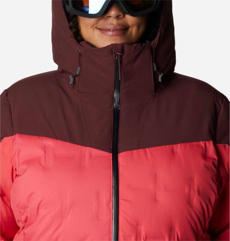 Women's Wild Card Down Jacket - Plus Size, Color: Bright Geranium, Malbec, image 4