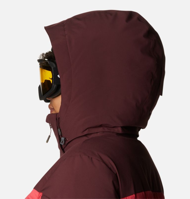 Women's Wild Card Down Jacket - Plus Size, Color: Bright Geranium, Malbec, image 8