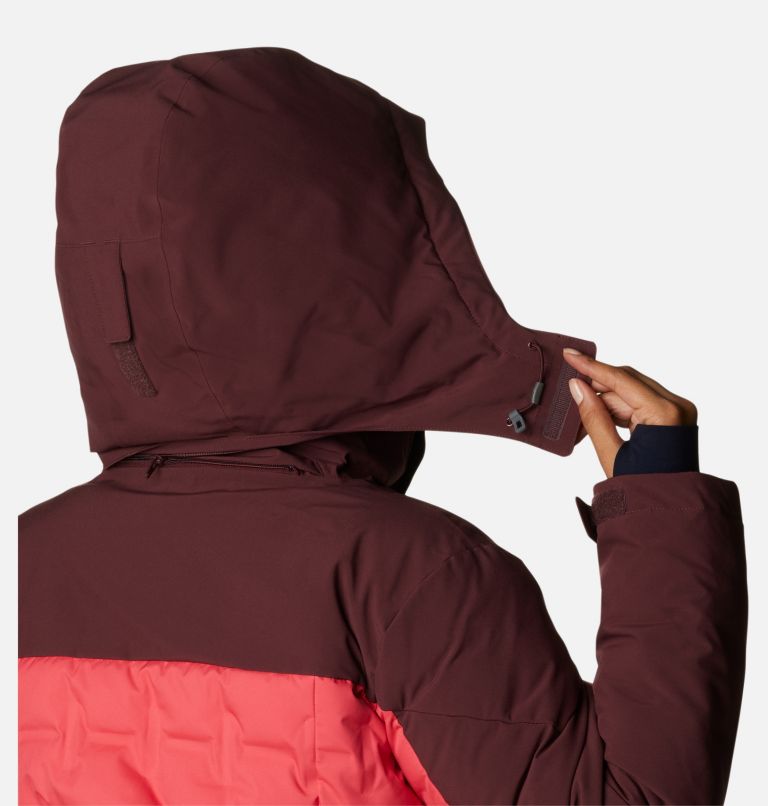 Women's Wild Card Down Jacket - Plus Size, Color: Bright Geranium, Malbec, image 9