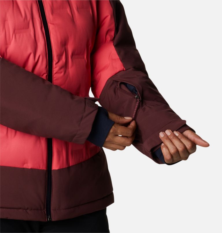 Women's Wild Card Down Jacket - Plus Size, Color: Bright Geranium, Malbec, image 11