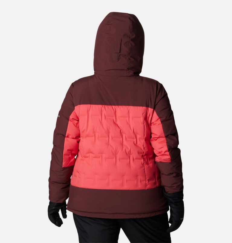Women's Wild Card Down Jacket - Plus Size, Color: Bright Geranium, Malbec, image 2