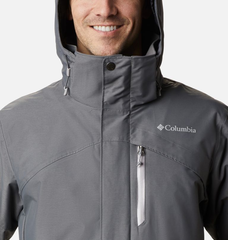 Men's Last Tracks Insulated Ski Jacket, Color: City Grey Melange, image 4