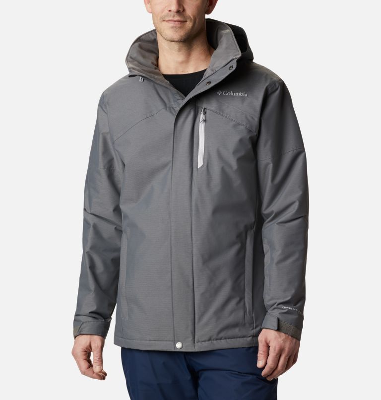 Men's Last Tracks Insulated Ski Jacket, Color: City Grey Melange, image 1