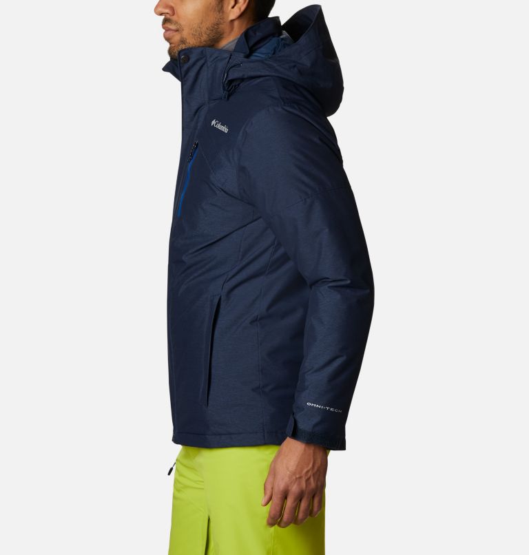 Men's Last Tracks Insulated Ski Jacket, Color: Collegiate Navy Melange, image 3