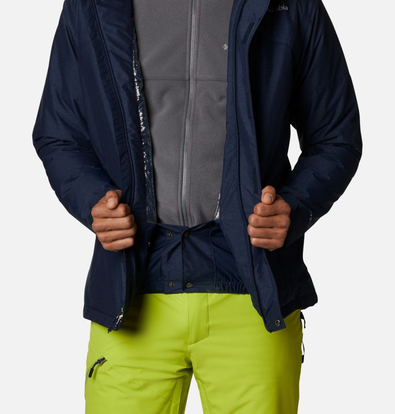 Men's Last Tracks Insulated Ski Jacket, Color: Collegiate Navy Melange, image 8