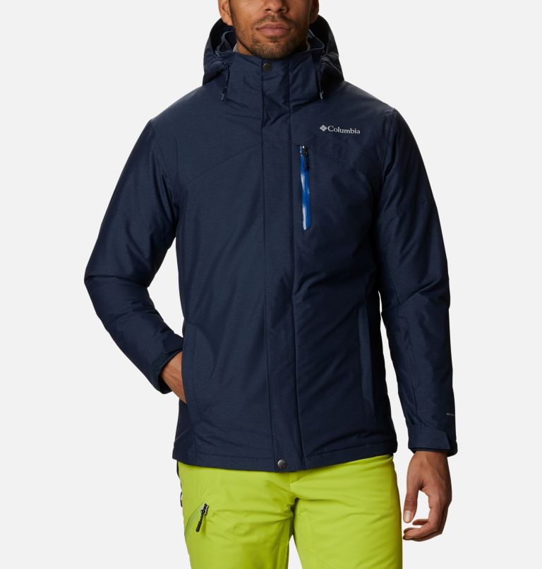Men's Last Tracks Insulated Ski Jacket, Color: Collegiate Navy Melange, image 1
