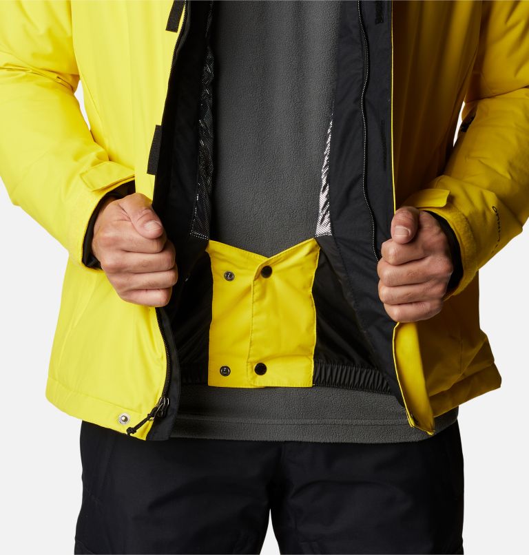 Men's Last Tracks Insulated Ski Jacket, Color: Laser Lemon, Black, image 7