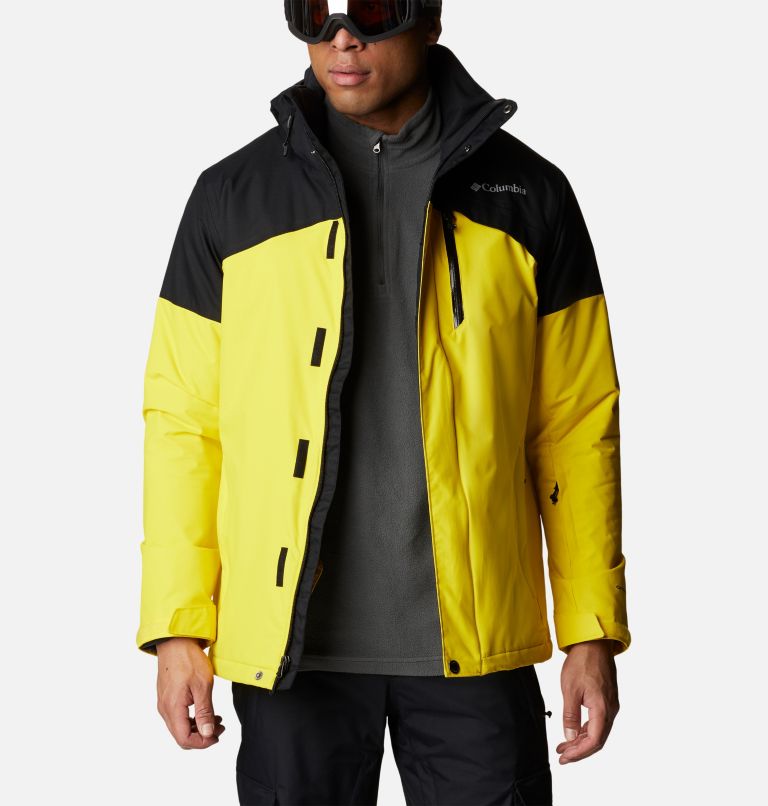 Thumbnail: Men's Last Tracks Insulated Ski Jacket, Color: Laser Lemon, Black, image 9