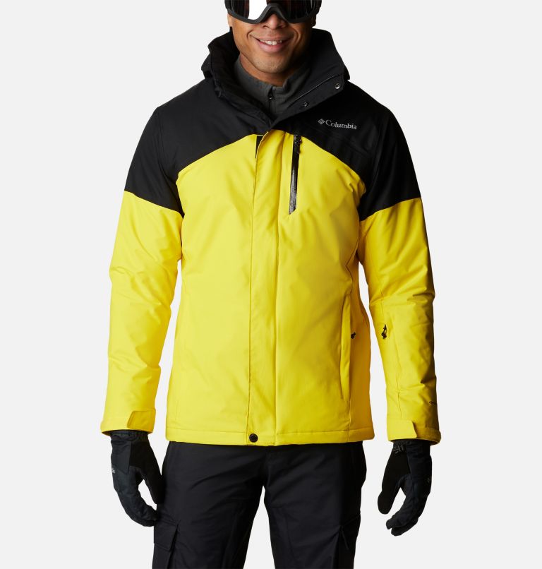 Men's Last Tracks Insulated Ski Jacket, Color: Laser Lemon, Black, image 1