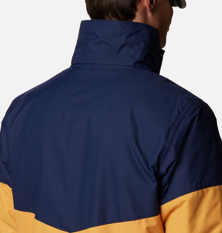 Thumbnail: Men's Last Tracks Insulated Ski Jacket, Color: Raw Honey, Collegiate Navy, image 8