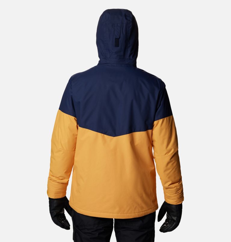 Men's Last Tracks Insulated Ski Jacket, Color: Raw Honey, Collegiate Navy, image 2