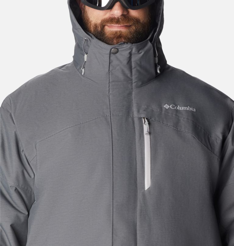 Thumbnail: Men's Last Tracks Insulated Ski Jacket - Big, Color: City Grey Melange, image 4