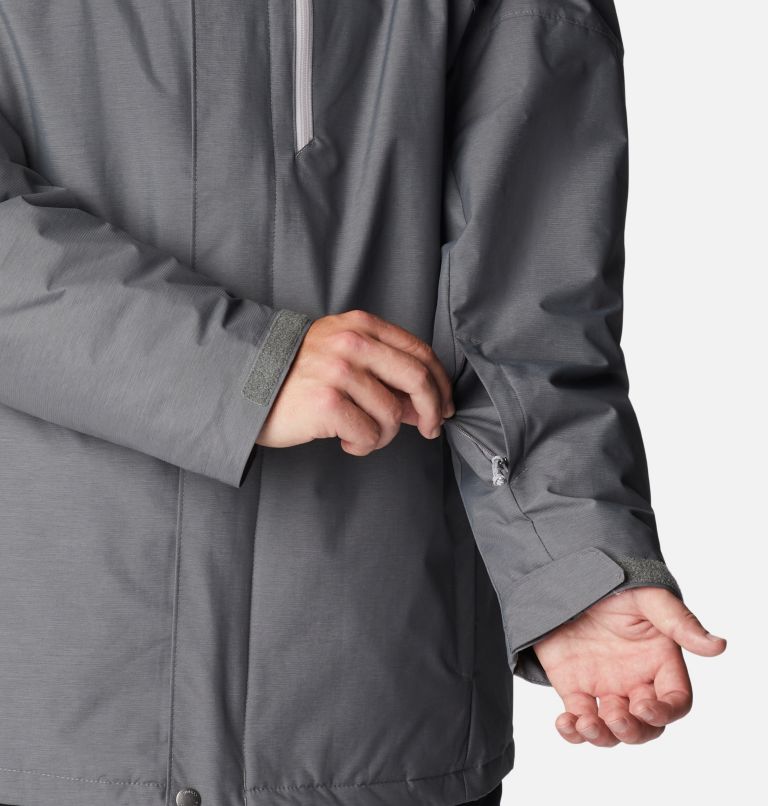 Thumbnail: Men's Last Tracks Insulated Ski Jacket - Big, Color: City Grey Melange, image 9