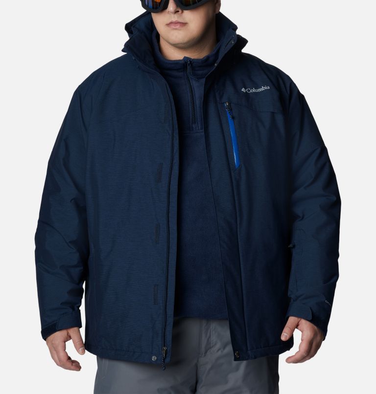 Men's Last Tracks Insulated Ski Jacket - Big, Color: Collegiate Navy Melange, image 13
