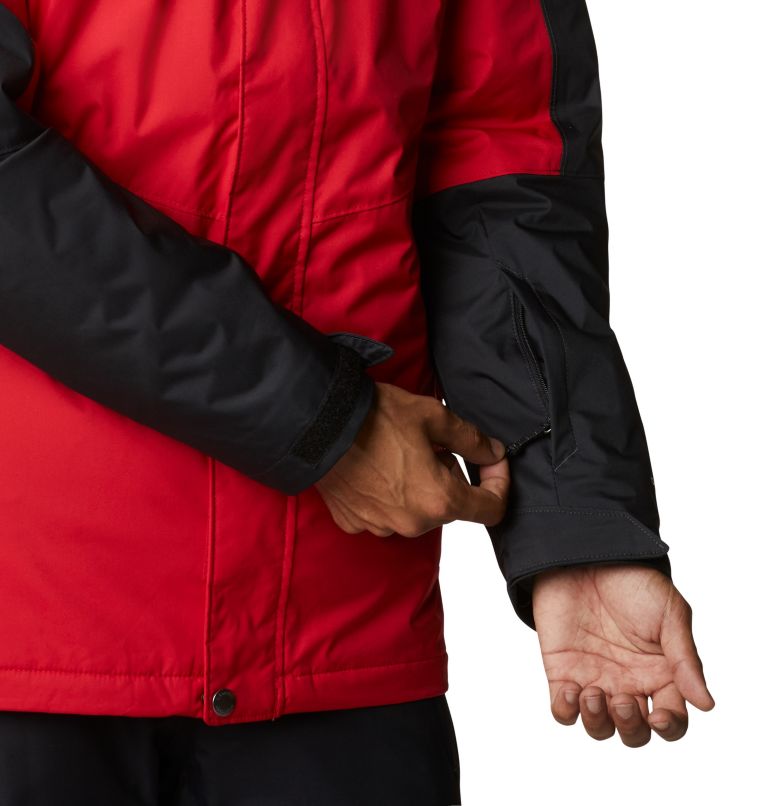 Men's Valley Point Ski Jacket, Color: Mountain Red, Black, image 6