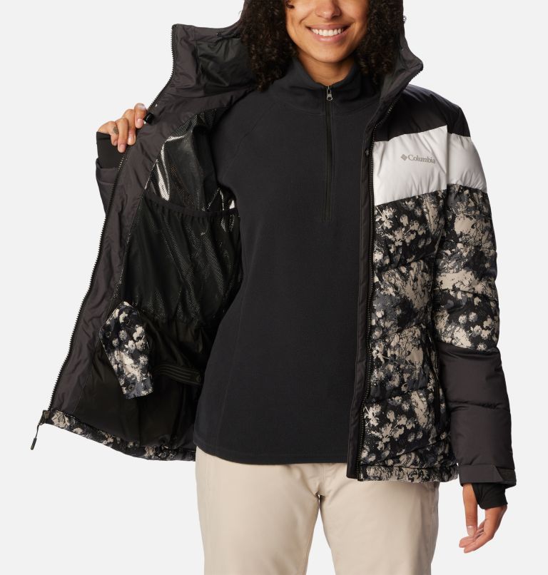 Manteau isolé Abbott Peak pour femme, Color: Black Iceblooms Print, Shark, White, image 5