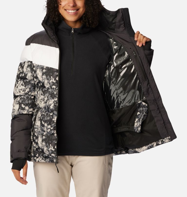 Manteau isolé Abbott Peak pour femme, Color: Black Iceblooms Print, Shark, White, image 6