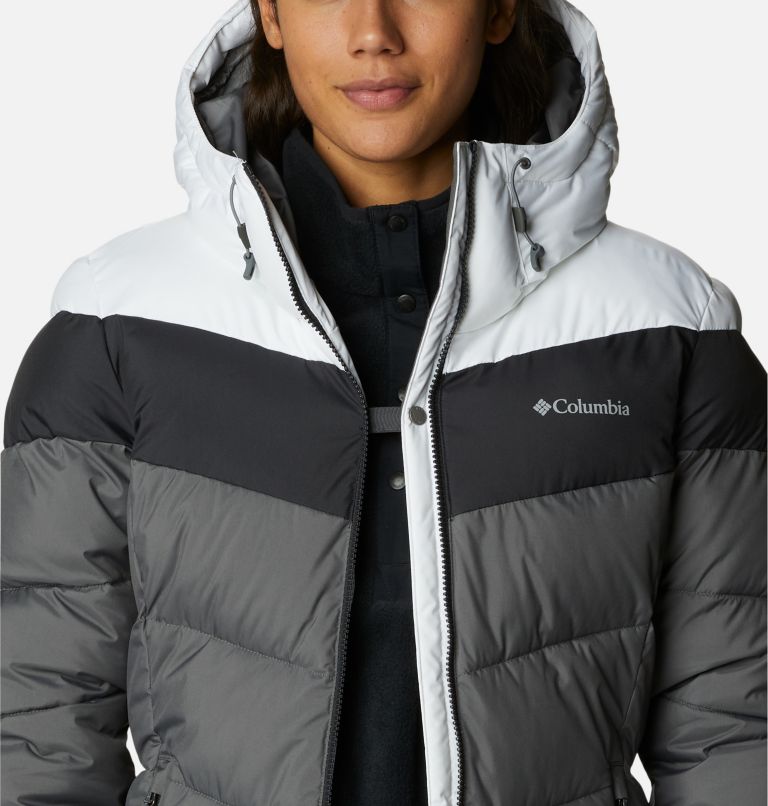 Thumbnail: Women's Abbott Peak Insulated Waterproof Ski Jacket, Color: City Grey, Shark, White, image 8
