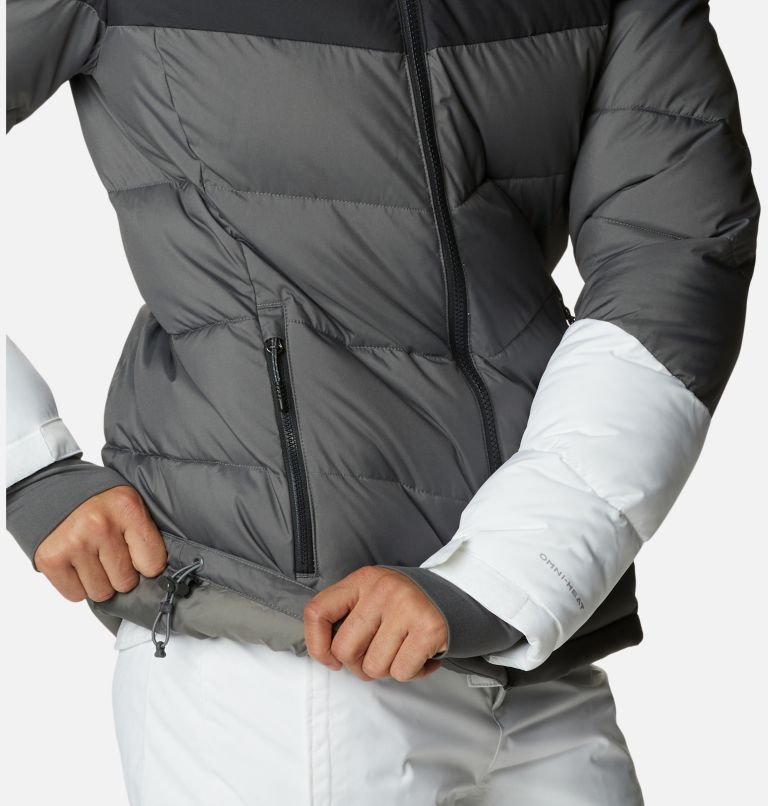 Thumbnail: Women's Abbott Peak Insulated Waterproof Ski Jacket, Color: City Grey, Shark, White, image 10