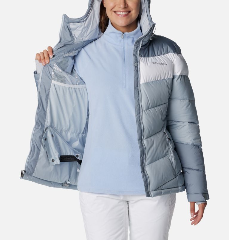 Thumbnail: Women's Abbott Peak Insulated Waterproof Ski Jacket, Color: Cirrus Grey, White, Tradewinds Grey, image 5