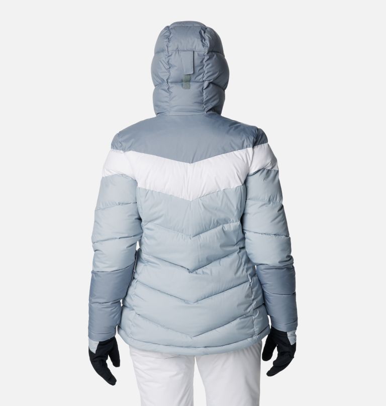 Women's Abbott Peak Insulated Waterproof Ski Jacket, Color: Cirrus Grey, White, Tradewinds Grey, image 2