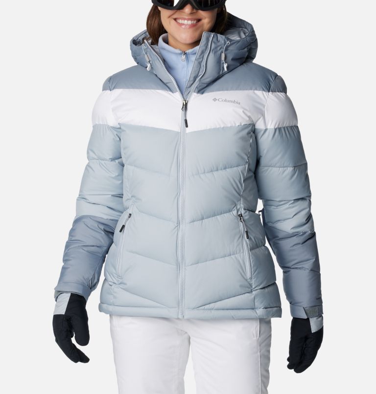 Thumbnail: Women's Abbott Peak Insulated Waterproof Ski Jacket, Color: Cirrus Grey, White, Tradewinds Grey, image 1