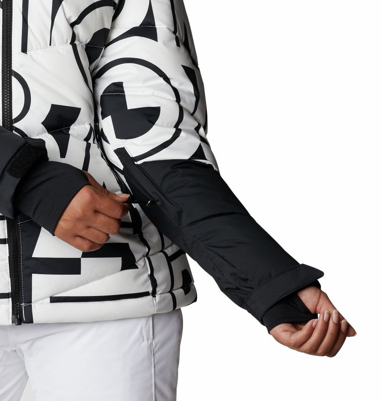 Abbott Peak Insulated Jacket | 100 | XL, Color: White Typo Print, Black, image 7