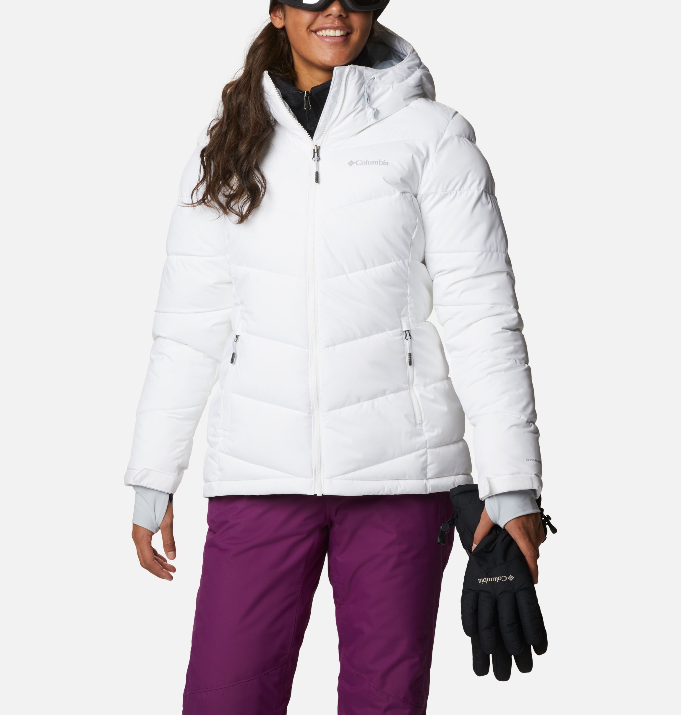 Columbia white ski outlet jacket