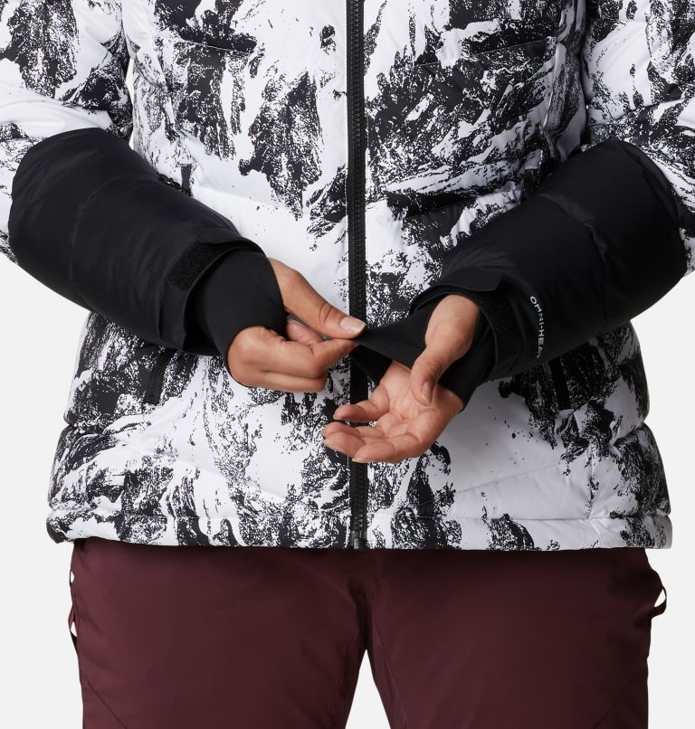 Thumbnail: Women's Abbott Peak Insulated Ski Jacket, Color: White Berg Print, Black, White, image 8