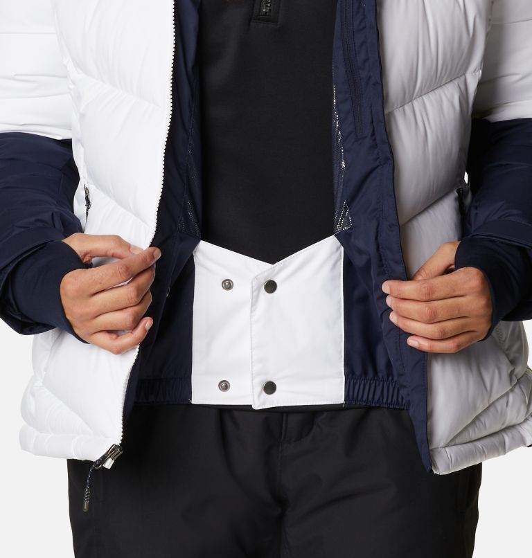 Abbott Peak Insulated Jacket | 103 | S, Color: White, Dark Nocturnal, Bright Geranium, image 9