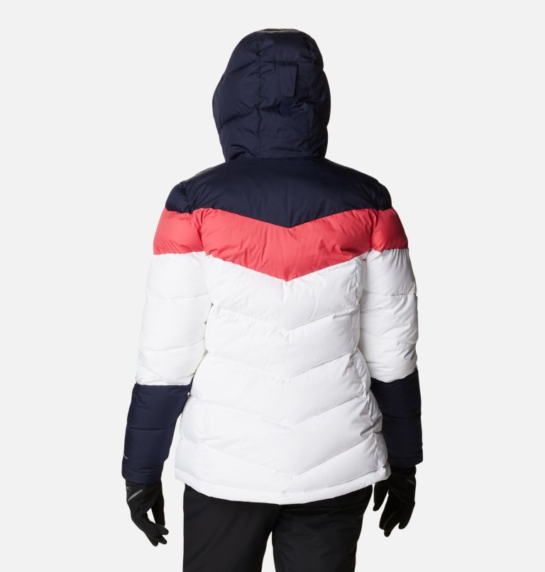 Abbott Peak Insulated Jacket | 103 | S, Color: White, Dark Nocturnal, Bright Geranium, image 2
