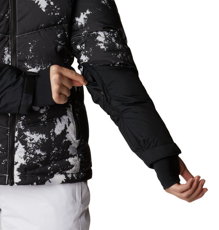 Women's Abbott Peak Insulated Jacket, Color: White Lookup Print, Black, White, image 10