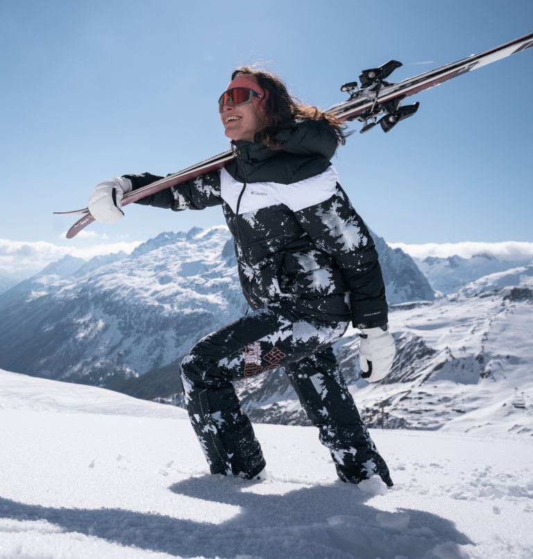 Thumbnail: Women's Abbott Peak Insulated Waterproof Ski Jacket, Color: White Lookup Print, Black, White, image 16