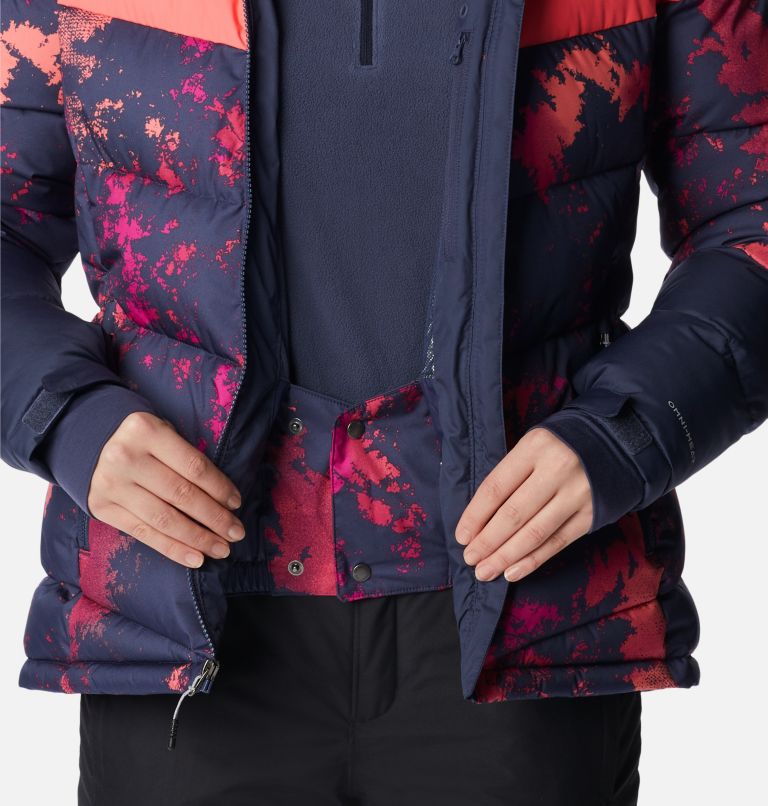 Women's Abbott Peak Insulated Ski Jacket, Color: Nocturnal Lookup, Nocturnal, Neon Sun, image 12