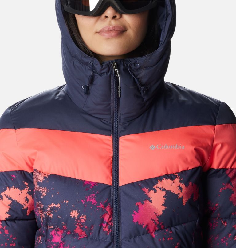 Women's Abbott Peak Insulated Ski Jacket, Color: Nocturnal Lookup, Nocturnal, Neon Sun, image 4