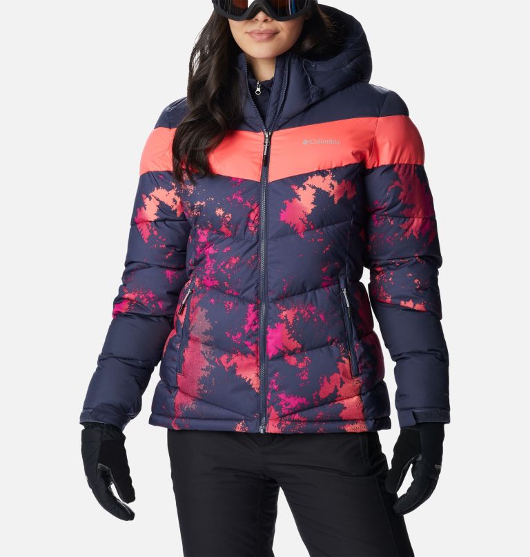 Women's Abbott Peak Insulated Ski Jacket, Color: Nocturnal Lookup, Nocturnal, Neon Sun, image 1