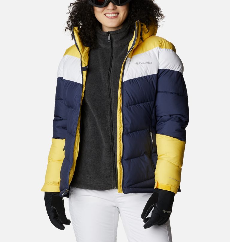 Thumbnail: Women's Abbott Peak Insulated Waterproof Ski Jacket, Color: Nocturnal, White, Sun Glow, image 13