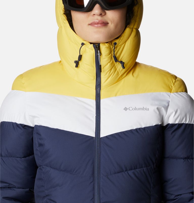 Thumbnail: Women's Abbott Peak Insulated Waterproof Ski Jacket, Color: Nocturnal, White, Sun Glow, image 4