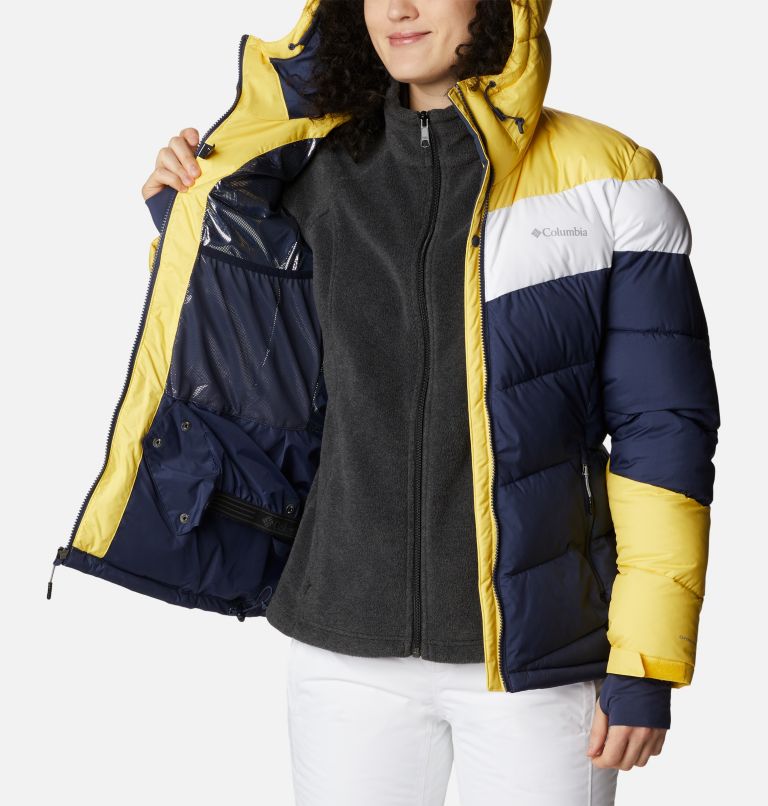 Thumbnail: Women's Abbott Peak Insulated Waterproof Ski Jacket, Color: Nocturnal, White, Sun Glow, image 6