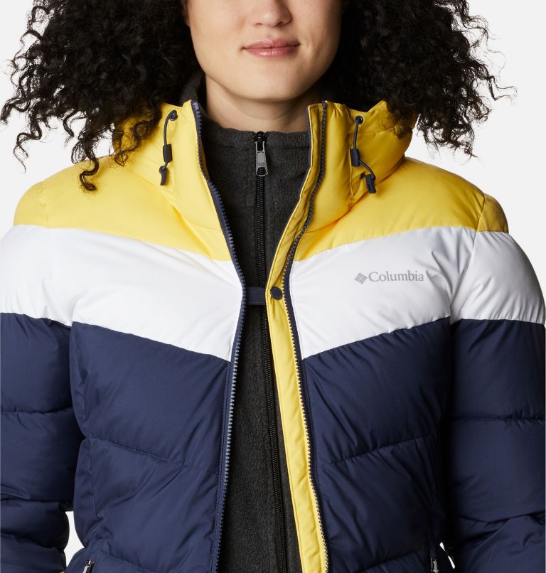 Thumbnail: Women's Abbott Peak Insulated Waterproof Ski Jacket, Color: Nocturnal, White, Sun Glow, image 8