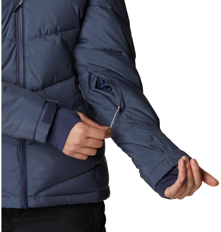 Thumbnail: Women's Abbott Peak Insulated Waterproof Ski Jacket, Color: Nocturnal Sheen, Blue Chill, image 10