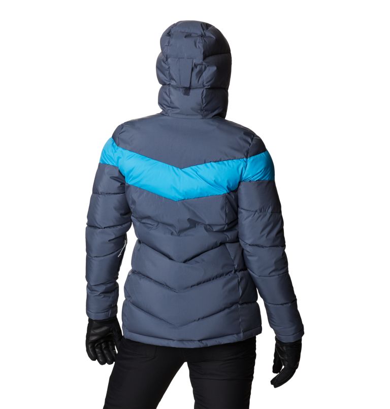 Thumbnail: Women's Abbott Peak Insulated Waterproof Ski Jacket, Color: Nocturnal Sheen, Blue Chill, image 2